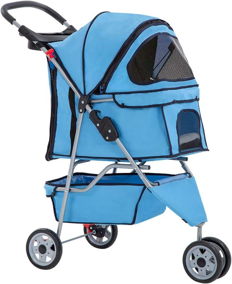 PawCruiser 3-Wheel Pet Stroller – Black