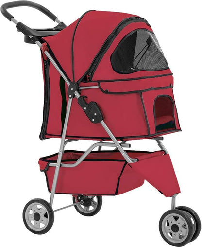 PawCruiser 3-Wheel Pet Stroller – Black
