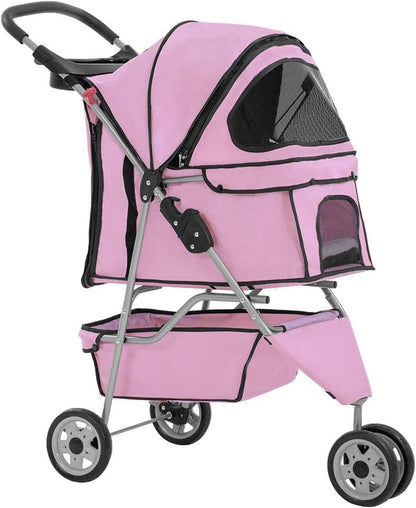 PawCruiser 3-Wheel Pet Stroller – Black