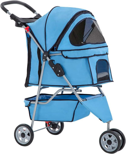 PawCruiser 3-Wheel Pet Stroller – Black